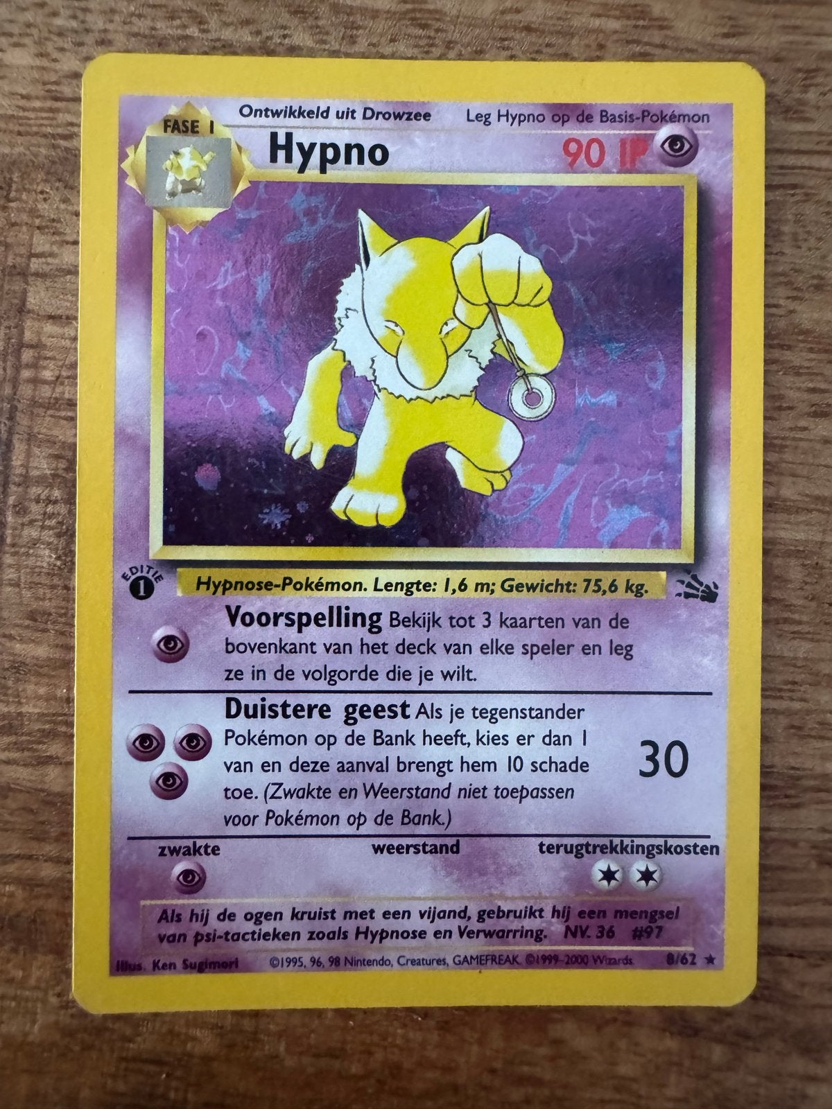 First edition hypno  Kaart (1999-2000 Wizards) - Base Set 2, Hobby en Vrije tijd, Verzamelkaartspellen | Pokémon, Ophalen of Verzenden