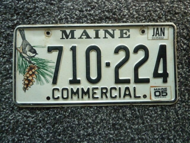 Kentekenplaat licenseplate Maine Bird no. 2 USA, Verzamelen, Verzenden, Gebruikt, Auto's