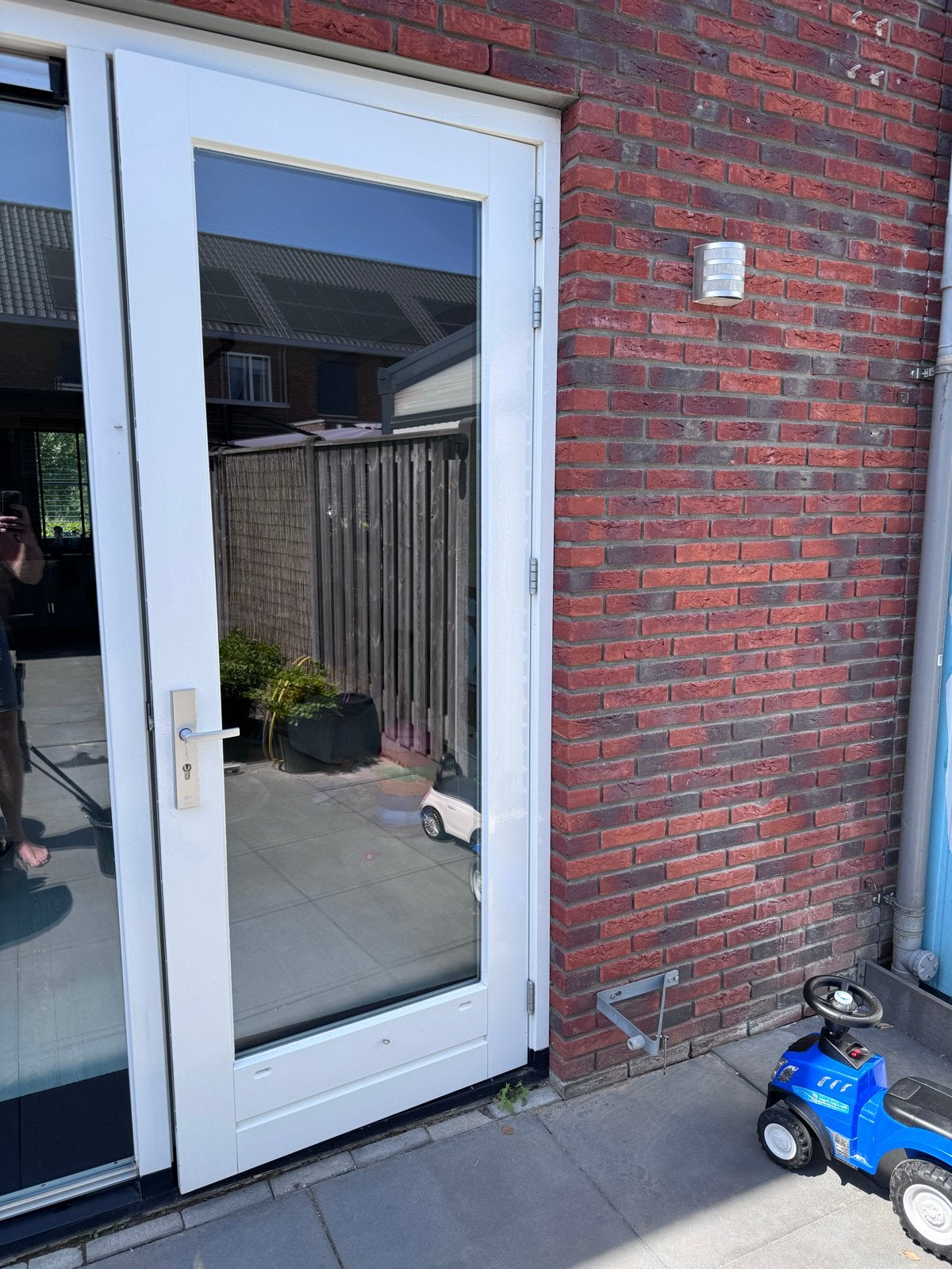 Berkvens Houten Buitendeur met Glas, Ophalen, Gebruikt, 80 tot 100 cm, 215 cm of meer