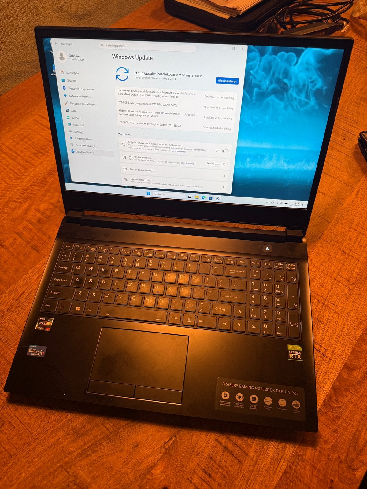 Medion Game laptop Ryzen 7/16GB/500GB/RTX3060, Ophalen, Met videokaart, 2 tot 3 Ghz, Zo goed als nieuw