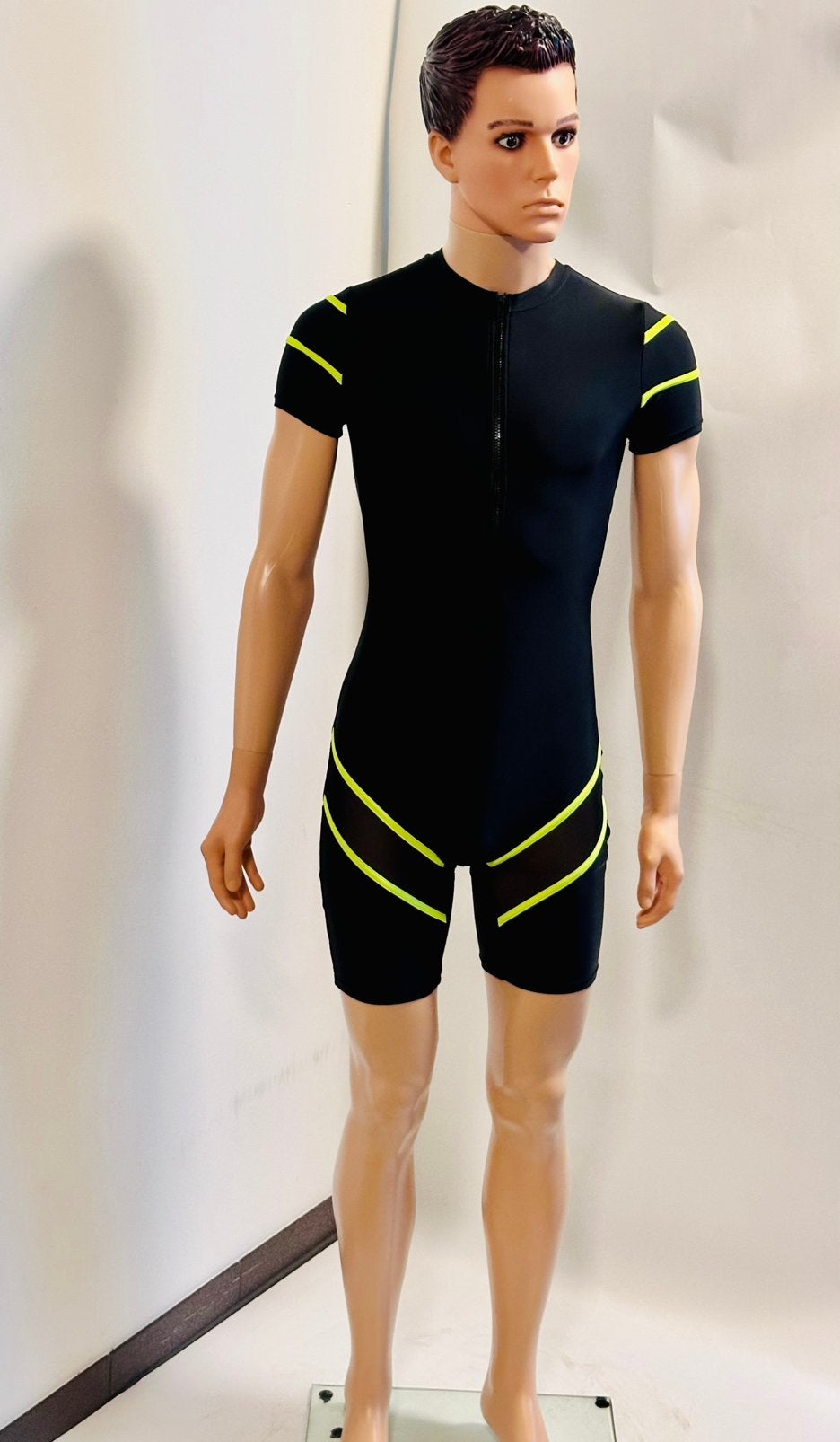 Skeelerpak snelpak skinsuit treesuit maat M Shein lycra, Kleding | Heren, Maat 48/50 (M), Zwart, Overige typen, Ophalen of Verzenden