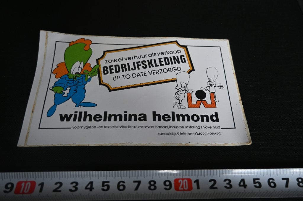 sticker Helmond WILHELMINA Bedrijfskleding, Ophalen, Zo goed als nieuw
