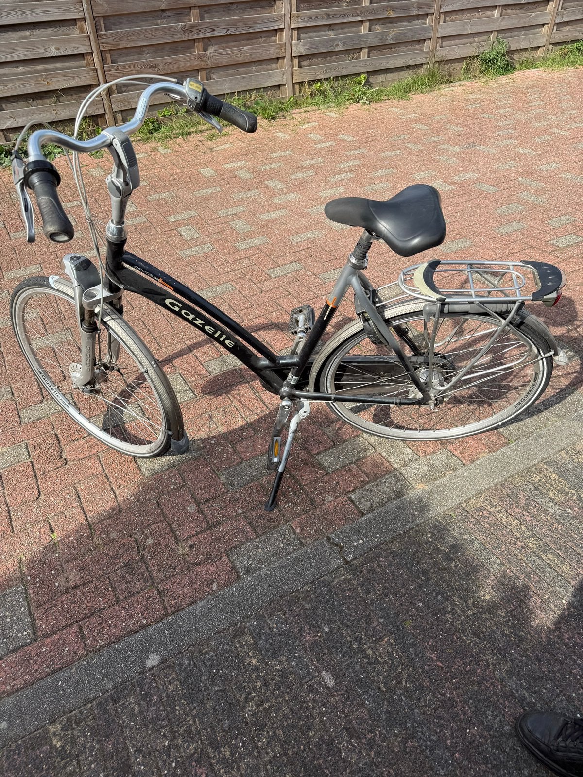 Gazelle damesfiets met 8 versnellingen en 57 cm frame, Ophalen, Gebruikt, Velgrem, Versnellingen
