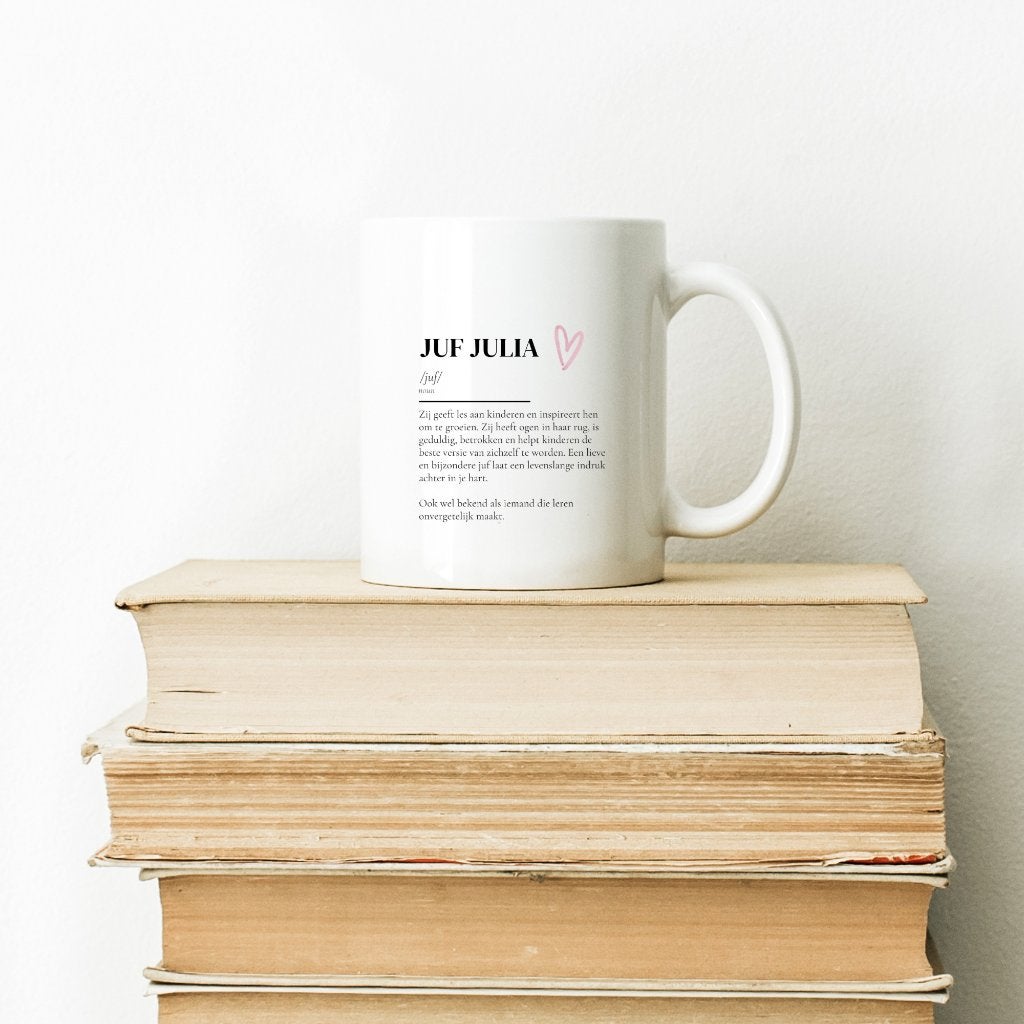 Mok Juf & Meester Cadeau | Gepersonaliseerd | Snel Leverbaar, Ophalen of Verzenden, Nieuw