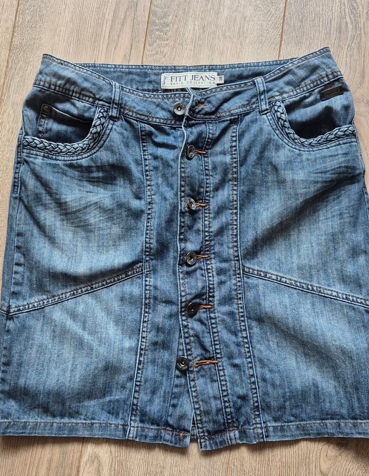 Fitt Jeans spijkerrok maat 38/40 (M), Kleding | Dames, Maat 38/40 (M), Fitt Jeans, Blauw, Ophalen of Verzenden