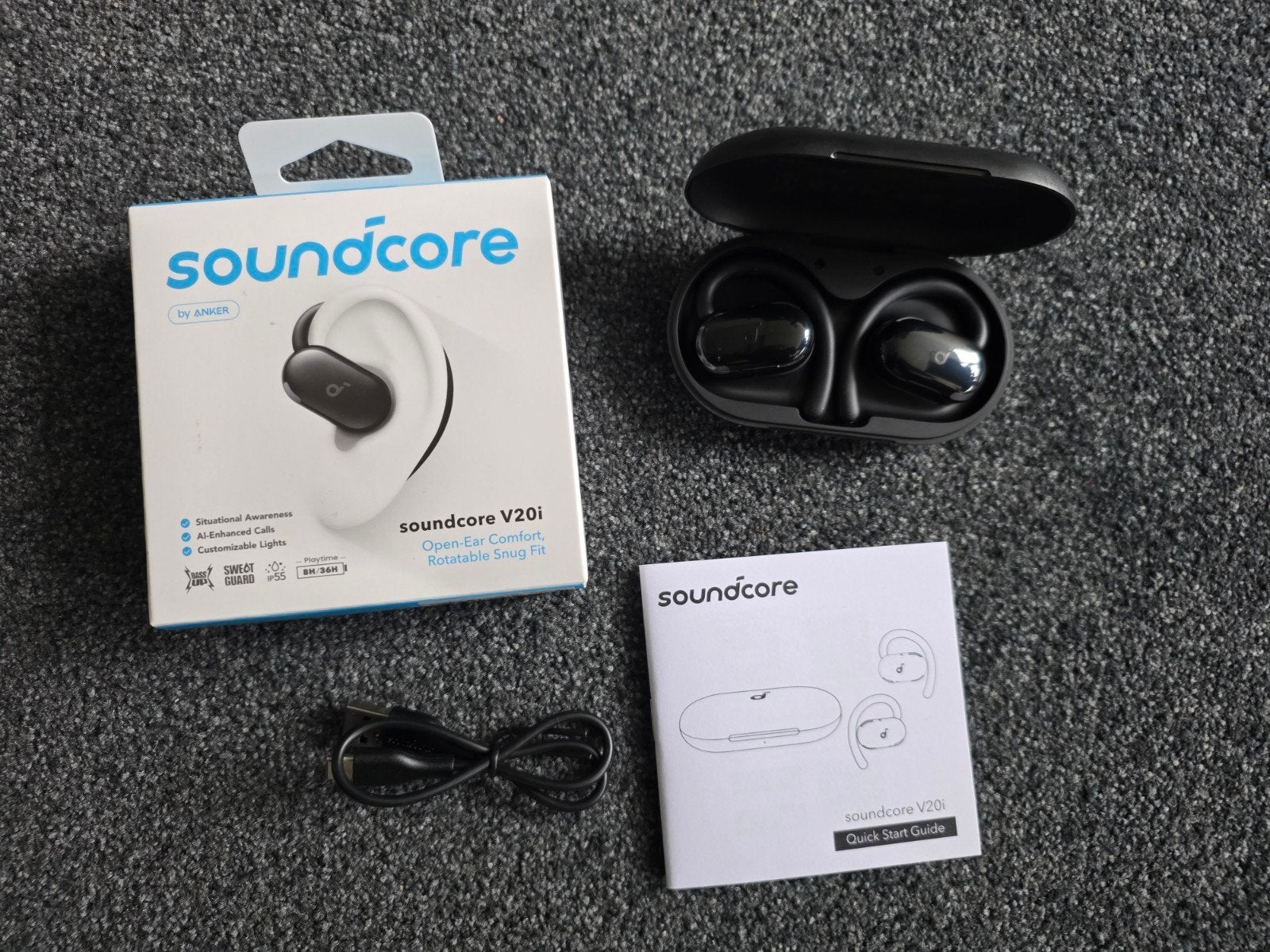 Soundcore V20i Open-Ear Comfort Hoofdtelefoon Zwart, Audio, Tv en Foto, Koptelefoons, Overige merken, Room 1318-19, Hollywood Plaza, 610 Nathan Road, Mongkok, Kowloon, Hong Kong