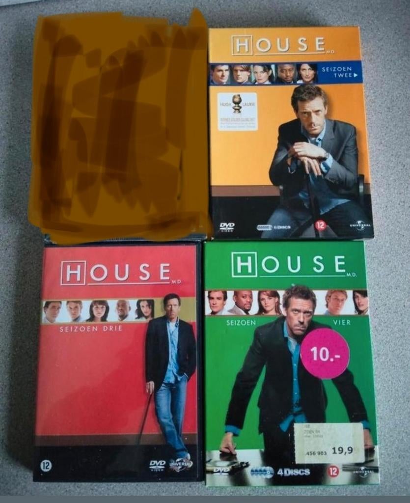 House, dvd. Boxen seizoen 2,3,4, Ophalen of Verzenden