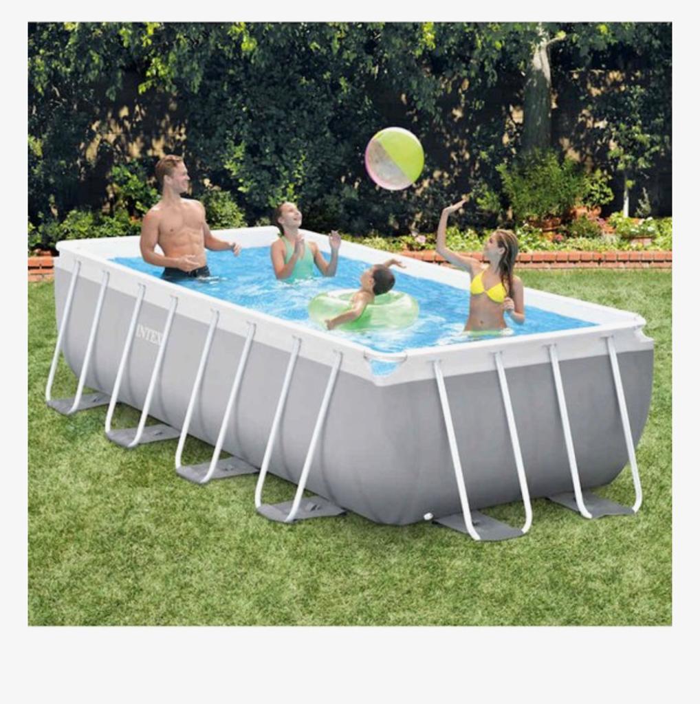 Zwembad intex, Tuin en Terras, Zwembaden, Minder dan 80 cm, Ophalen of Verzenden, Opzetzwembad, Rechthoekig