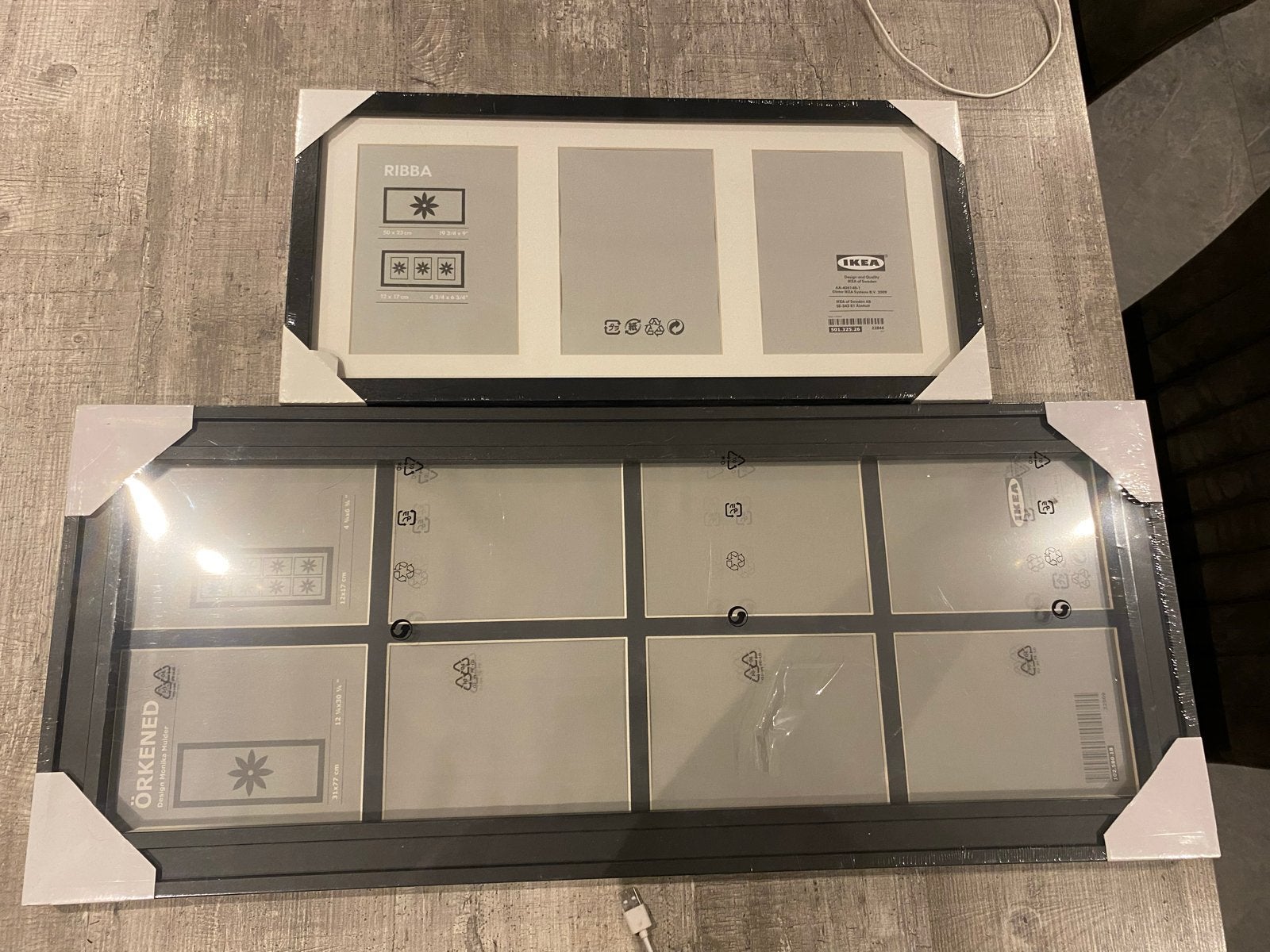 IKEA RIBBA en ÖRKENED fotolijsten - Nieuw in verpakking, Ophalen, Collagefotolijst, Nieuw, Zwart
