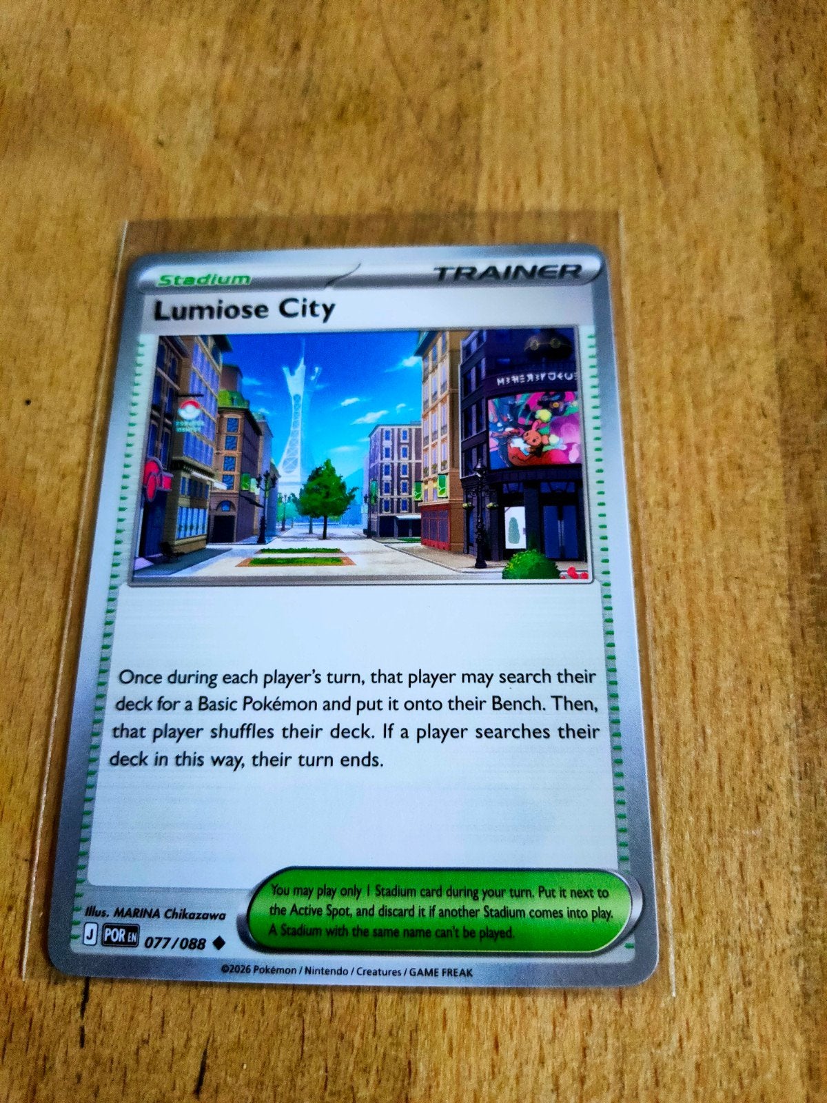 Lumiose City Perfect Order 077/088 Pokémon Kaart, Ophalen of Verzenden, Zo goed als nieuw, Losse kaart