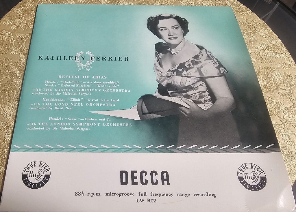 Kathleen Ferrier – Recital of Arias LP – DECCA LW 5072, Gebruikt, Opera of Operette, Ophalen of Verzenden, Romantiek