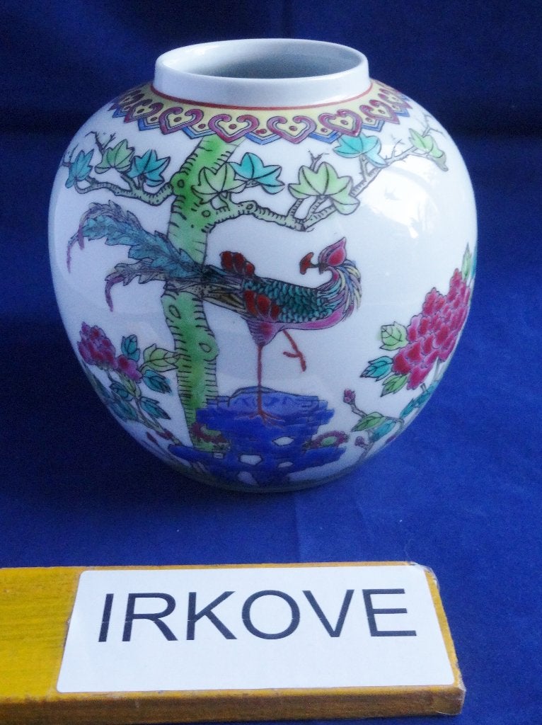 2 X GROTE GEMBERPOT 29 / 47 CHINEES * Met Pauw *, Verzenden