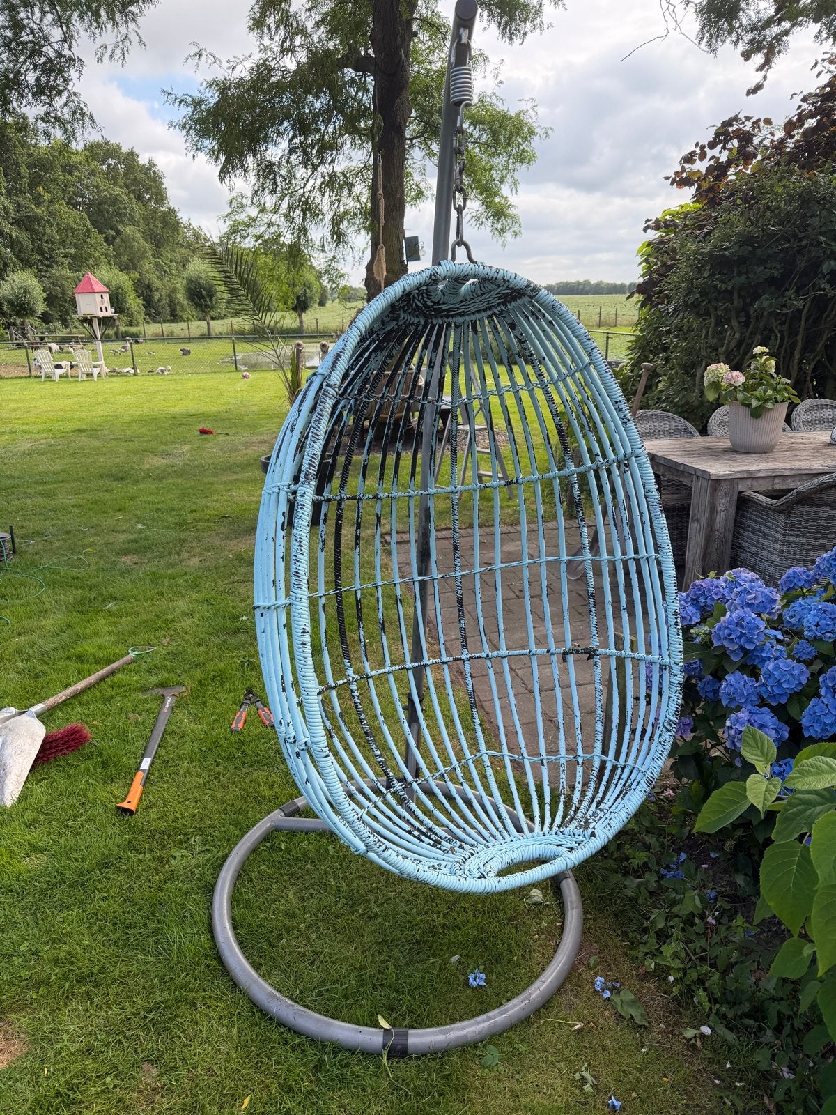 Tuin zweef stoel, Tuin en Terras, Ophalen of Verzenden, Gebruikt, Kunststof
