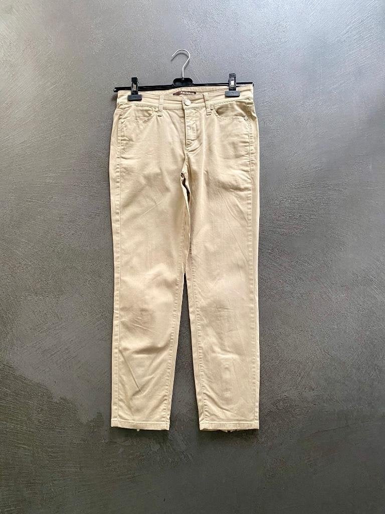 J236 Cambio maat 38=M 7/8e broek Piera jeans beige, Kleding | Dames, Broeken en Pantalons, Maat 38/40 (M), Cambio, Beige, Ophalen of Verzenden