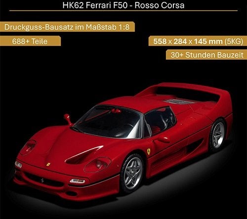 Pocher Ferrari F50 1:8 HK62 HK63 bouwpakket, Hobby en Vrije tijd, Ophalen of Verzenden, Nieuw, 1:5 t/m 1:8, Auto