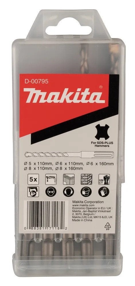 Set Makita SDS-Plus boorbits 5 stuks, Ophalen, Nieuw