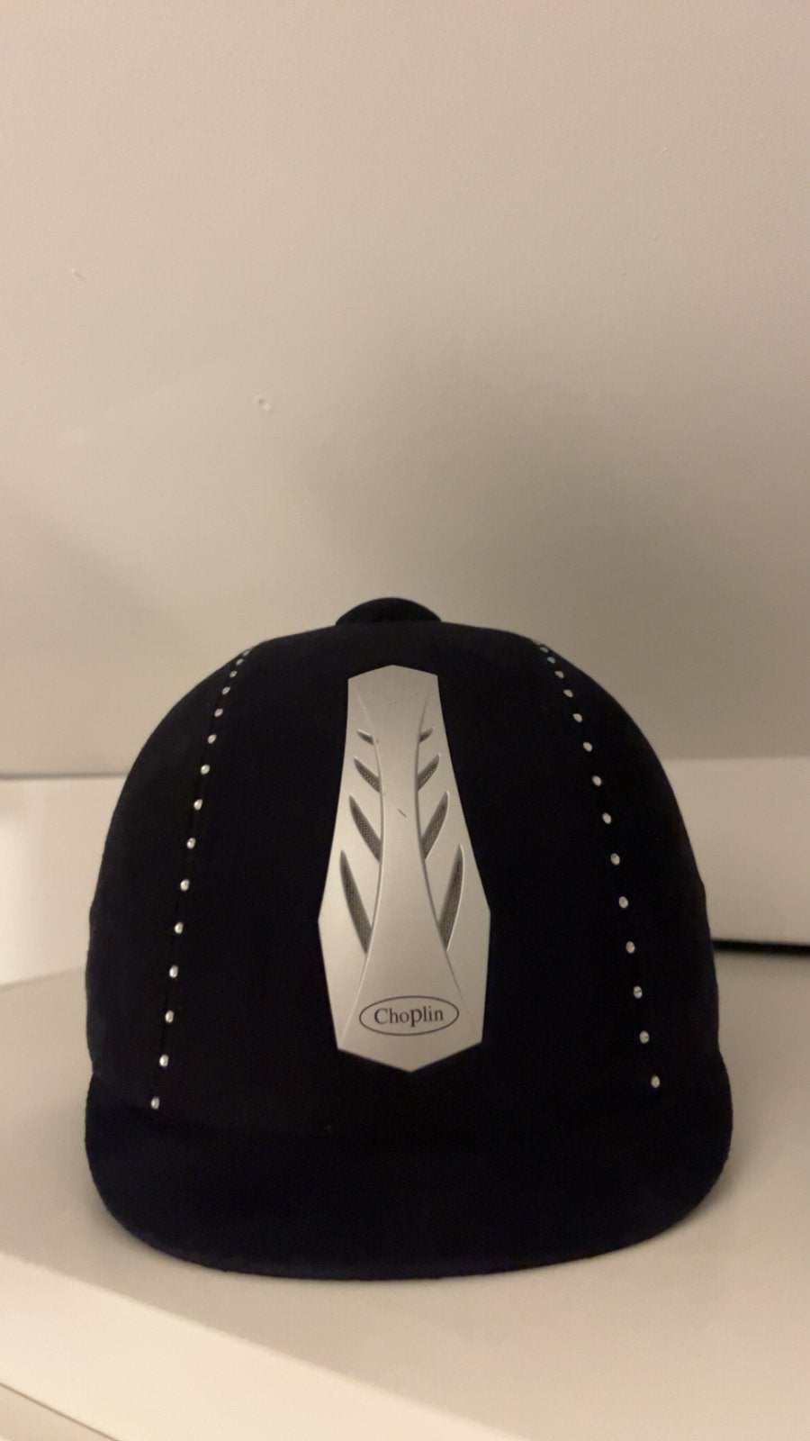 Choplin cap paardrijcap zwart met strass – Maat 54-56, Dieren en Toebehoren, Gebruikt, Overige merken, Ophalen of Verzenden, Zwart