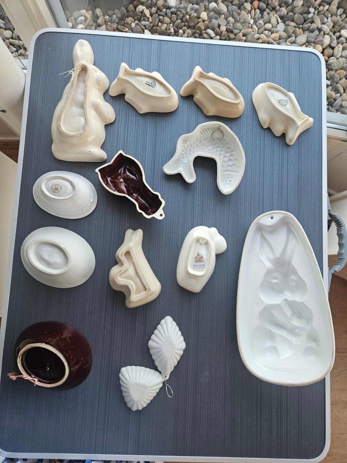 Puddingvormen brocante bakvormen vis kreeft haas eend, Hobby en Vrije tijd, Taarten en Cupcakes maken, Ophalen, Taarten of Cupcakes
