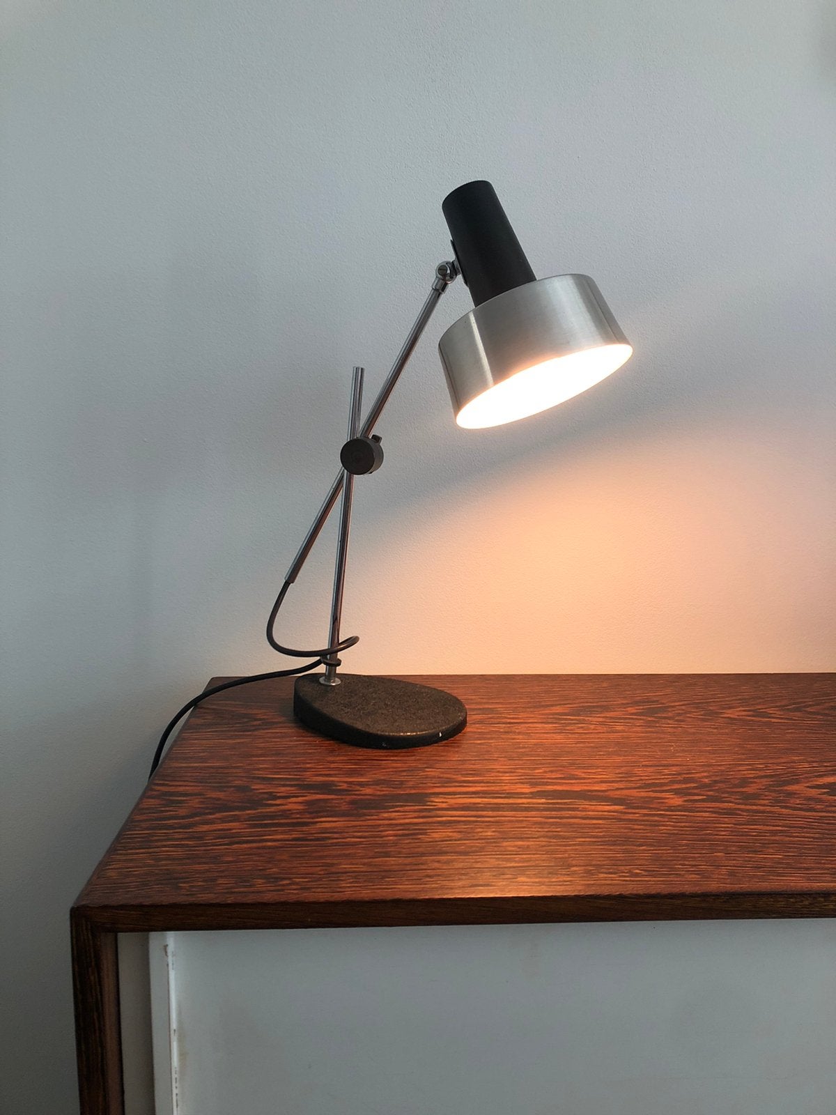 Anvia lamp — ontwerp J. Hoogervorst, Gebruikt, Metaal, Mid century, Minder dan 50 cm