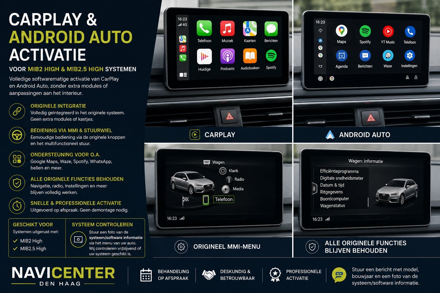 CarPlay & Android Auto Activatie voor Audi MIB2/2.5, Ophalen, N, N, Nieuw