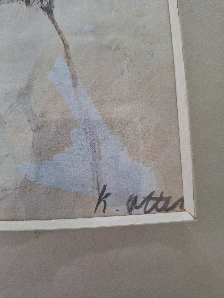 Aquarel schapen hoeden kees otten zeldzaam, Ophalen of Verzenden