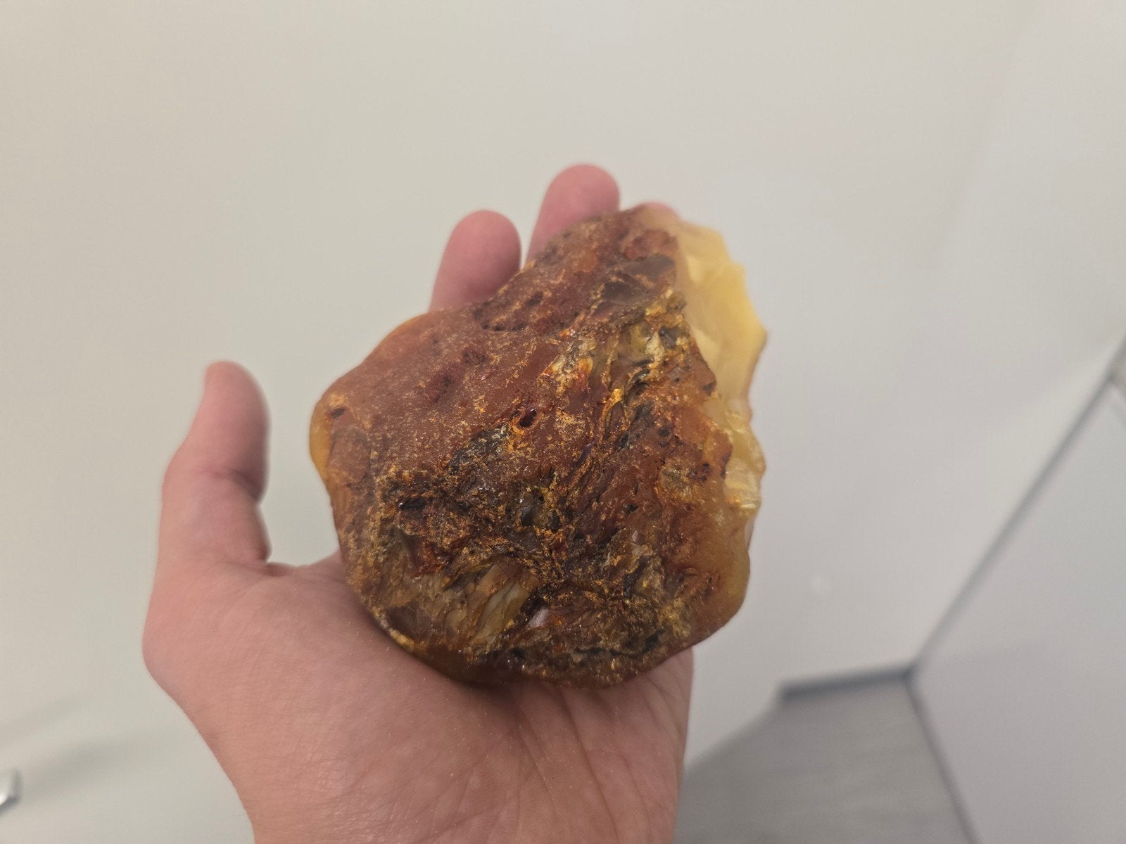 Gigantisch stuk ruwe barnsteen - 200+ gram - Drenthe, Ophalen of Verzenden