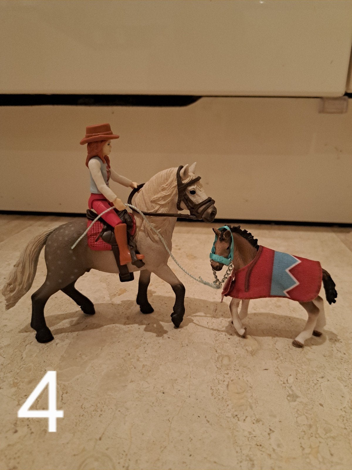 schleich set, Ophalen of Verzenden, Gebruikt, Paard, Beeldje of Figuurtje