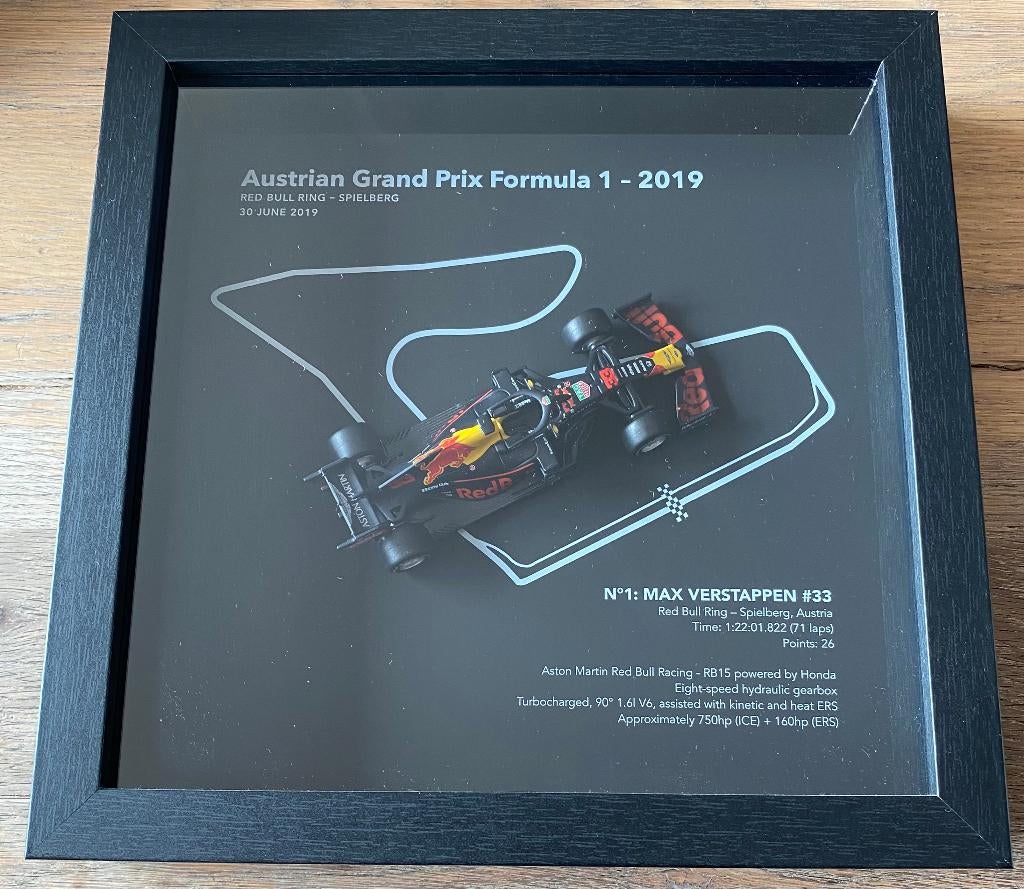Max Verstappen Frame Winner Austrian Grand Prix 2019 Limited, Ophalen of Verzenden, Nieuw, Formule 1
