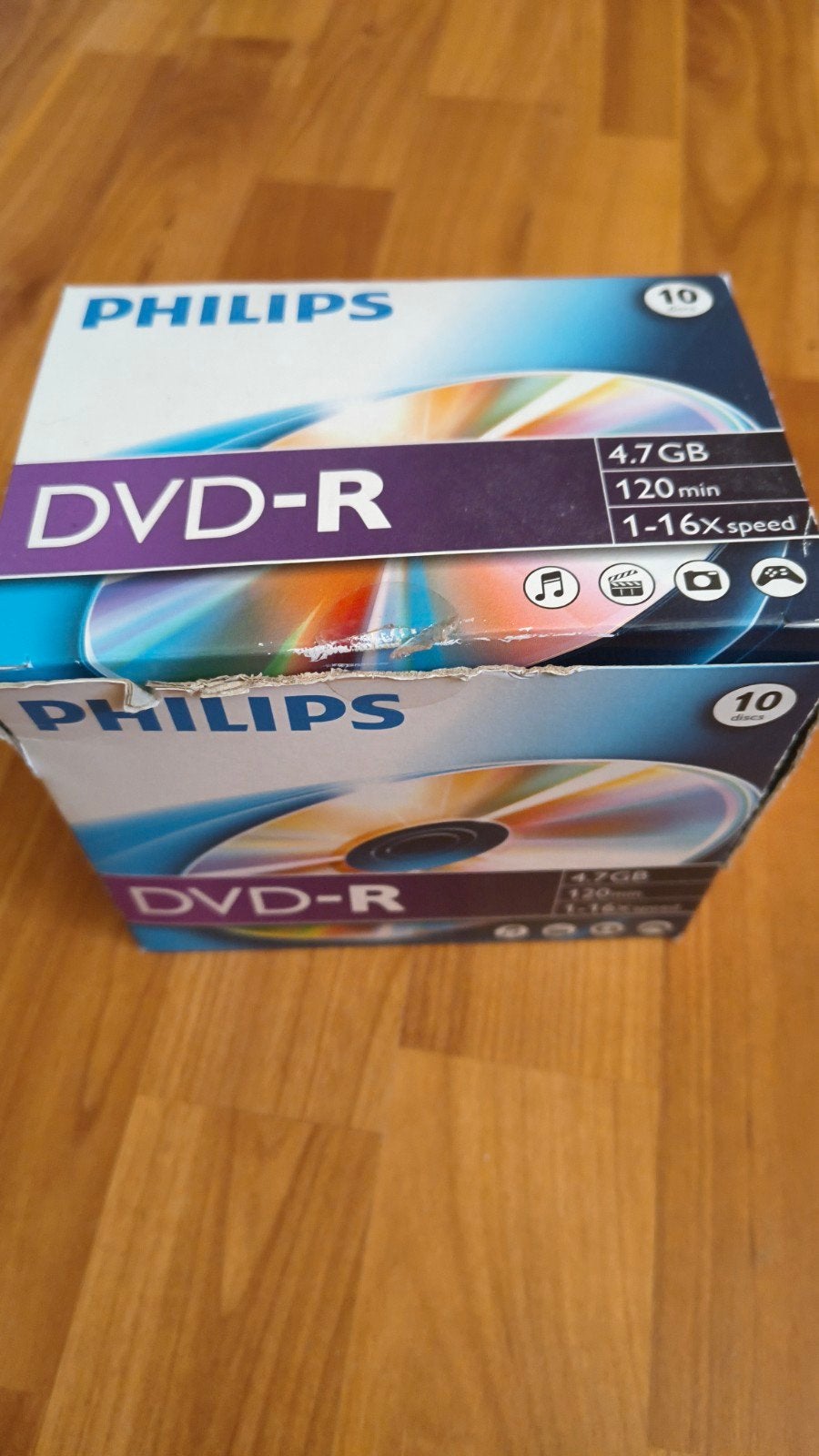 Philips DVD-R 4.7GB 120min 1-16x speed (10 stuks), Computers en Software, Beschrijfbare discs, Nieuw, Dvd, Ophalen of Verzenden