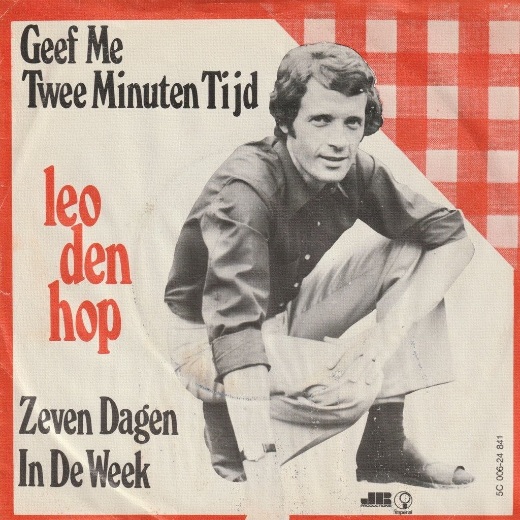 Leo den Hop - Geef Me Twee Minuten Tijd( 7 '' vinyl singel ), Cd's en Dvd's, Fotohoes, 7 inch, Ophalen of Verzenden, Zo goed als nieuw