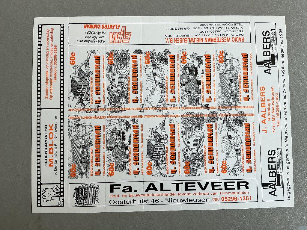 Stads/streekpost pannekoek, Verzenden, Na 1940, Postfris