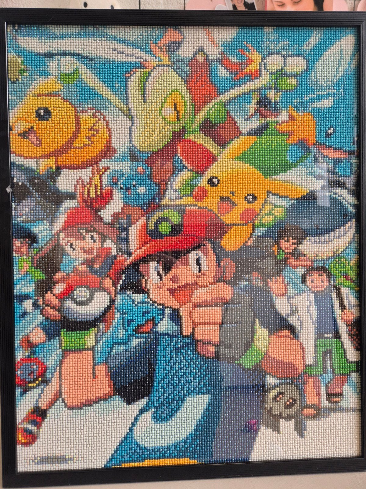 pokemon pickachu diamant painting, Ophalen, Zo goed als nieuw, Overige typen