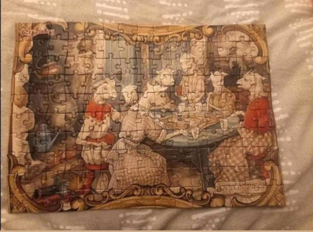 Efteling Puzzel De Wolf en de 7 Geitjes - 150 stukjes, Ophalen of Verzenden, Minder dan 500 stukjes, Gebruikt, Legpuzzel