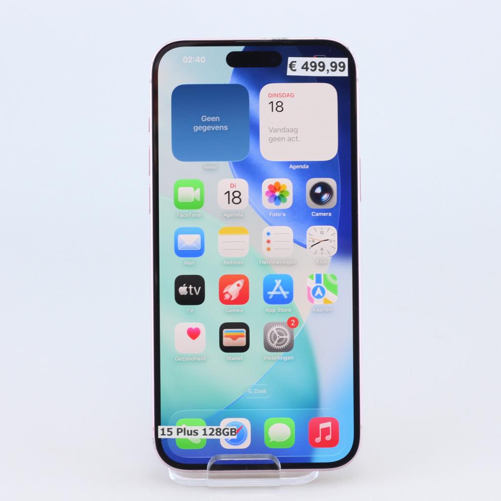 iPhone 15 Plus 128GB Roze | Nette staat, Telecommunicatie, Mobiele telefoons | Apple iPhone, Apple, Zo goed als nieuw, Support@apple.com