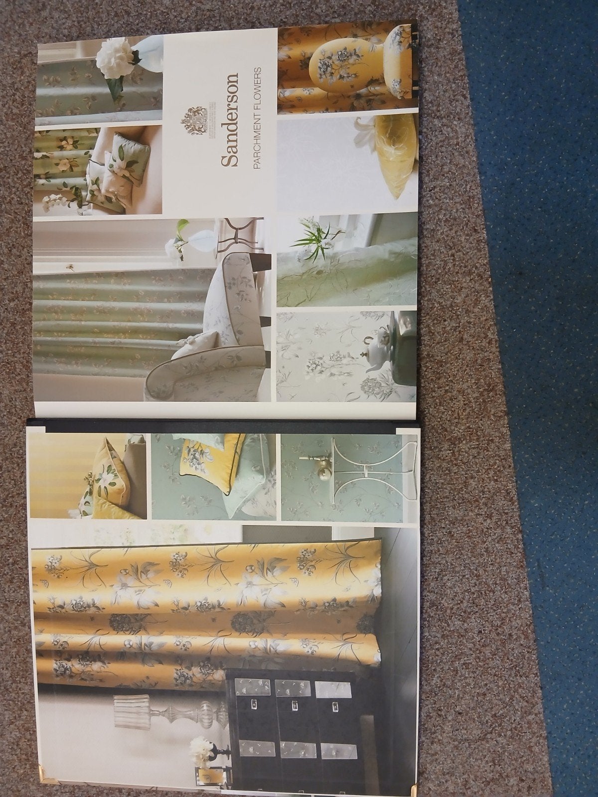Sanderson Parchment Flowers Behang en stoffenboek, Sanderson, Bloemen, Sandberg, Ophalen of Verzenden
