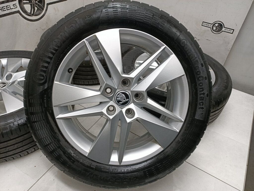 Skoda Superb lichtmetaal velgen 17"inch 5x112, Ophalen, Gebruikt, 17 inch, Banden en Velgen