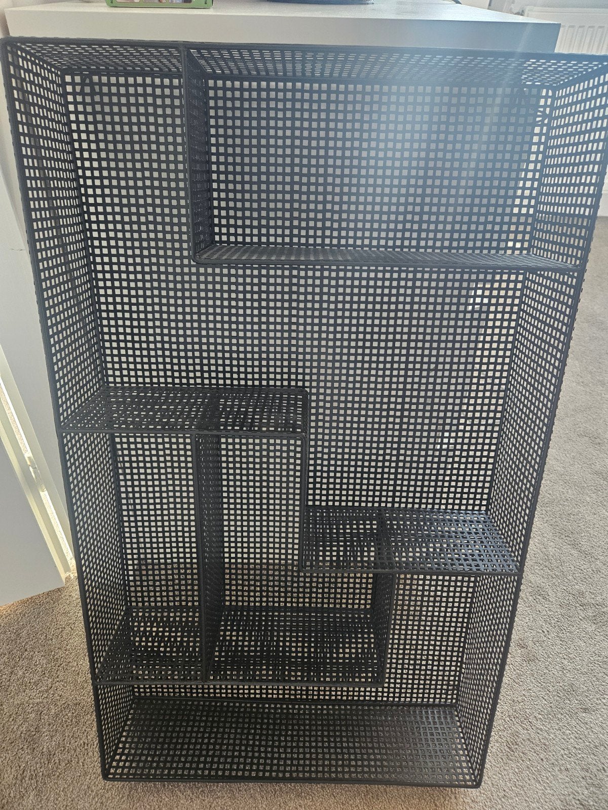 Zwart metalen wandrek - 75x45 cm, Ophalen of Verzenden, Gebruikt