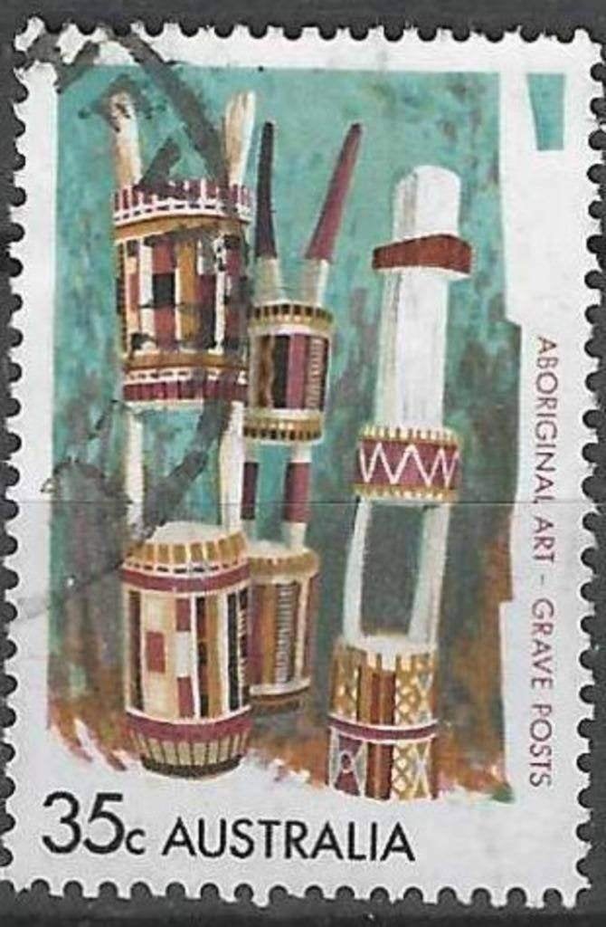 Australie 1971 - Yvert 446 - Aboriginals kunst (ST), Verzenden, Gestempeld