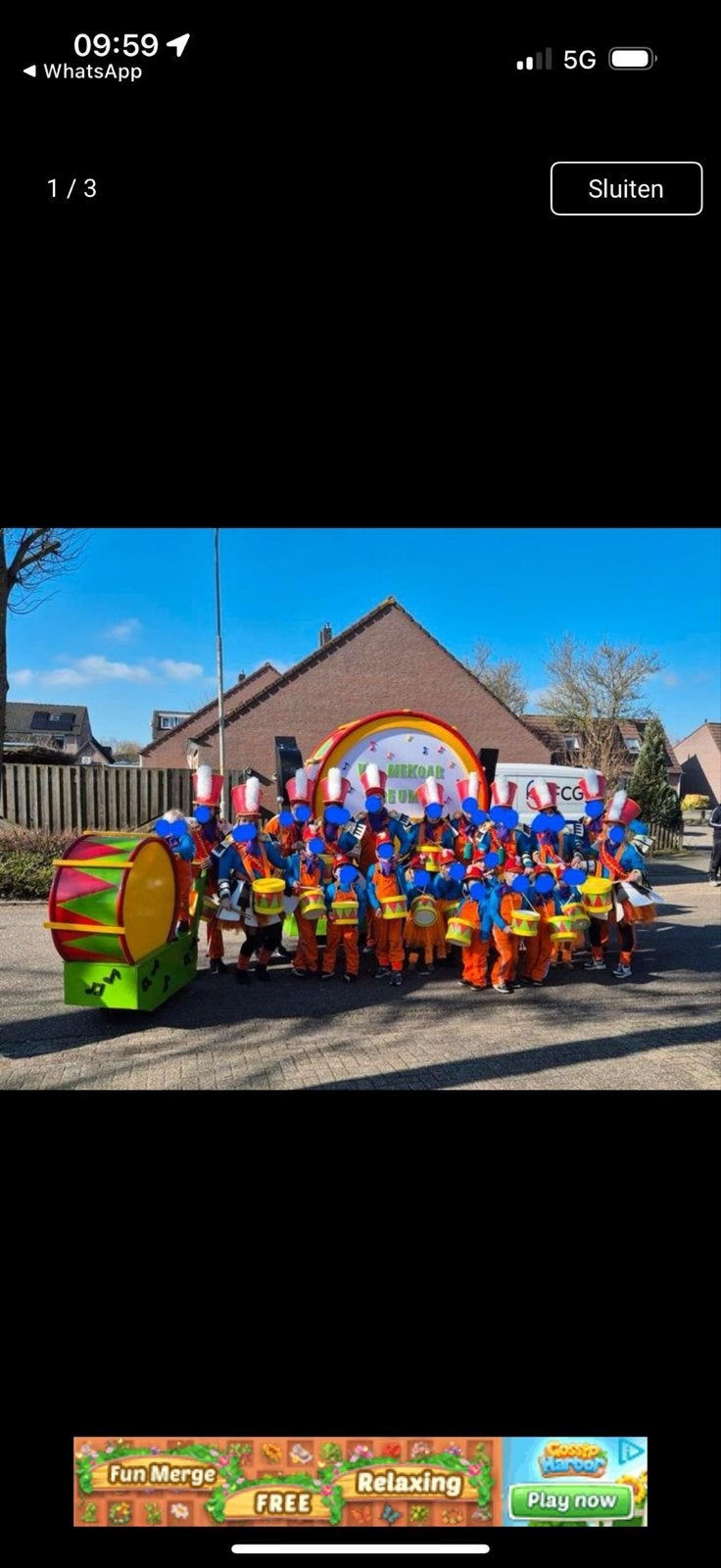 Complete Fanfare Groep Kostuums en Accessoires, Ophalen, Gebruikt, Kostuum, Carnaval