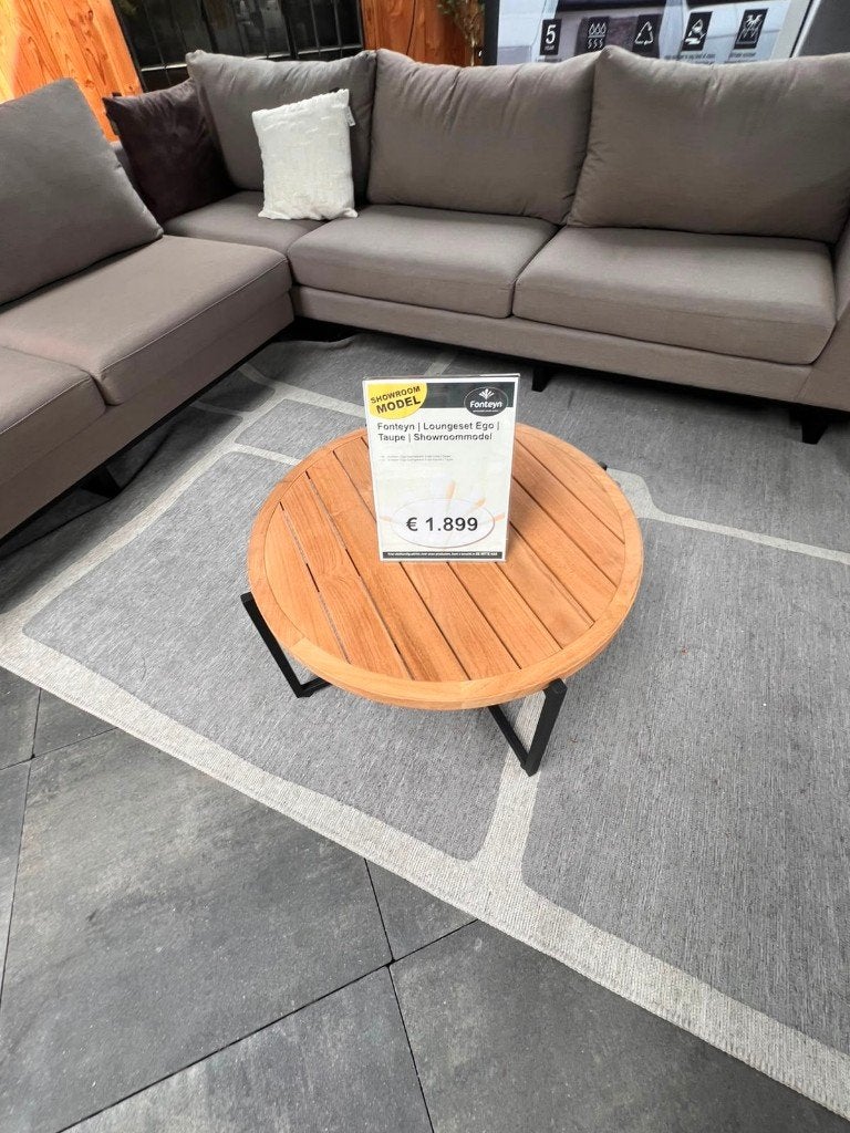 Loungeset Ego Taupe | SHOWROOMMODEL, Ophalen, Bank, Aluminium, Zo goed als nieuw