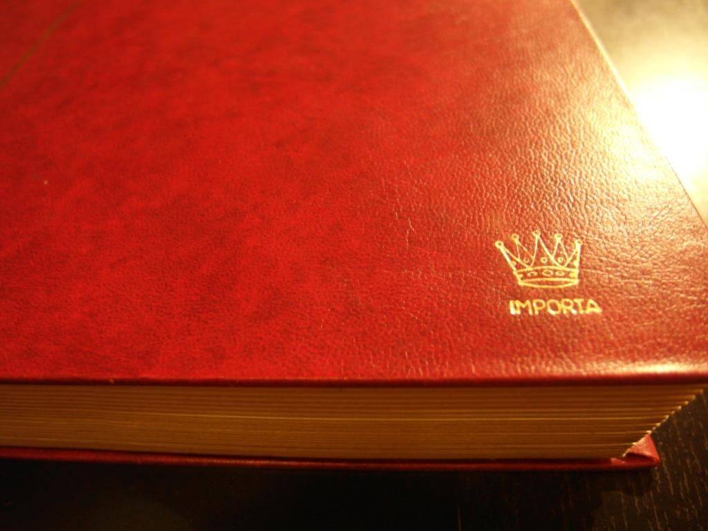 rood patento importa dik insteekboek veel zegels gestempeld, Postzegels en Munten, Postzegels | Volle albums en Verzamelingen