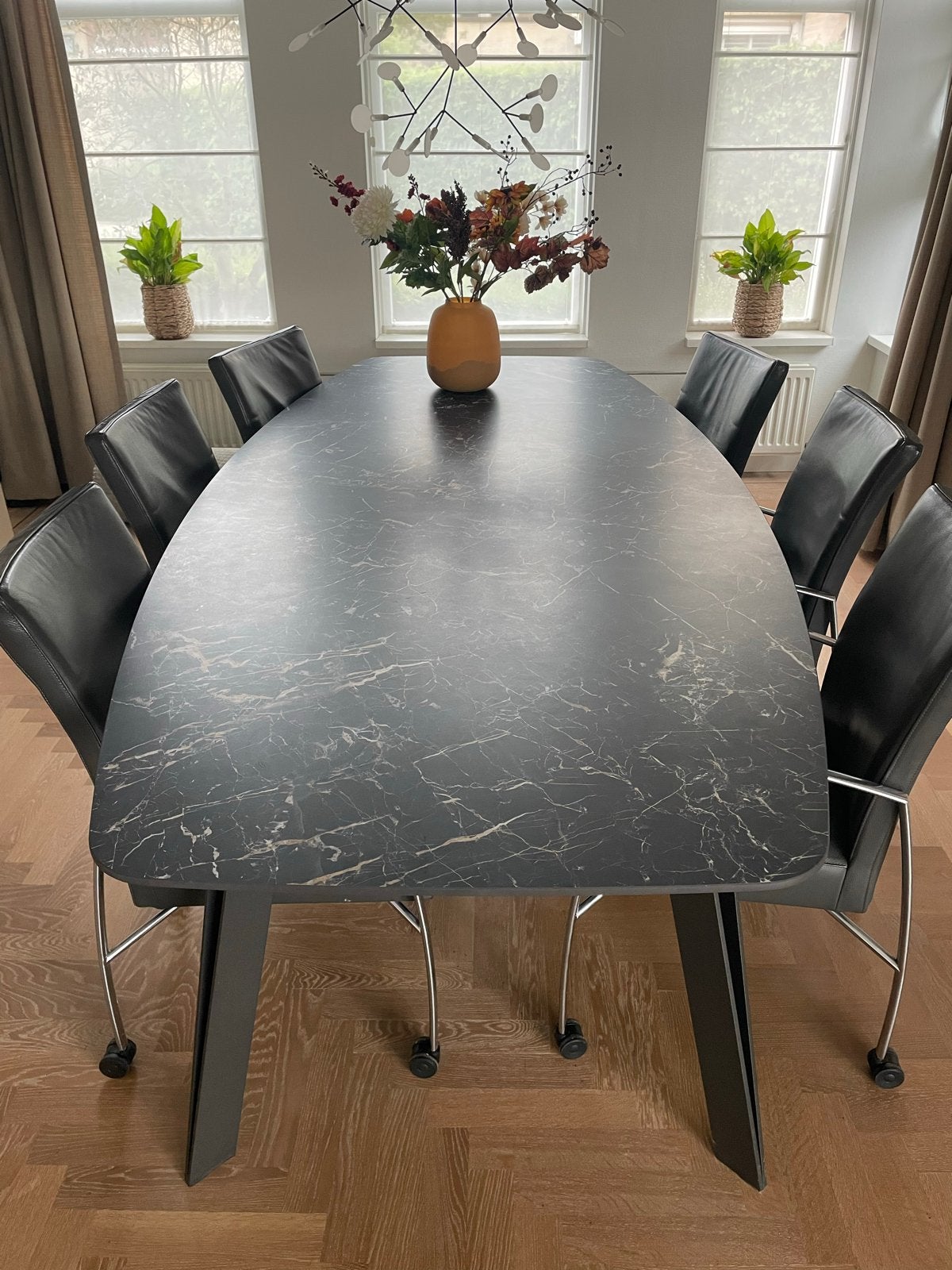 Unieke keramische eettafel - Zweeds/bootvorm - 260x120 cm, Ophalen, Overige materialen, 100 tot 150 cm, 200 cm of meer