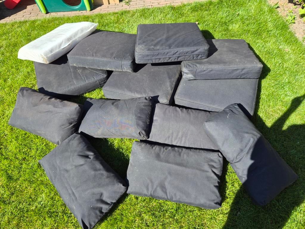 IKEA Kungsö Tuinkussenset - 6 zitvlakken, 6 rugdelen, Tuin en Terras, Tuinmeubel-accessoires, Ophalen, Gebruikt