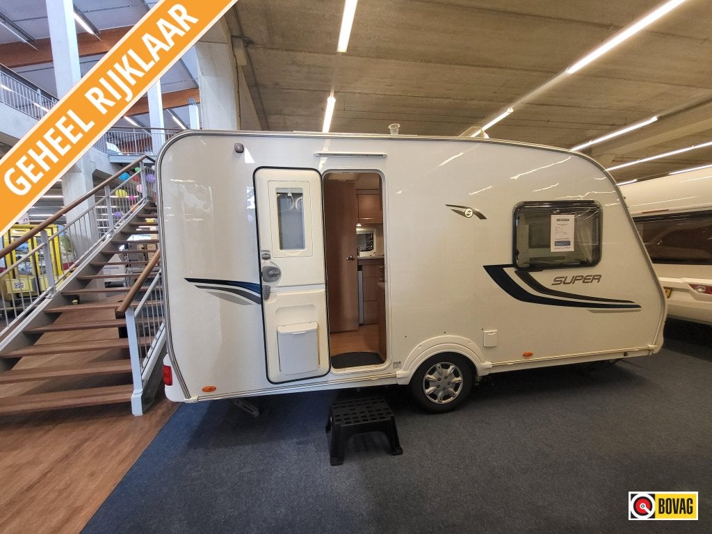 Sprite Super 420 CT; netjes, mover, voortent, Caravans en Kamperen, Standaardzit, Tot en met 2, Bedrijf, Fietsenrek