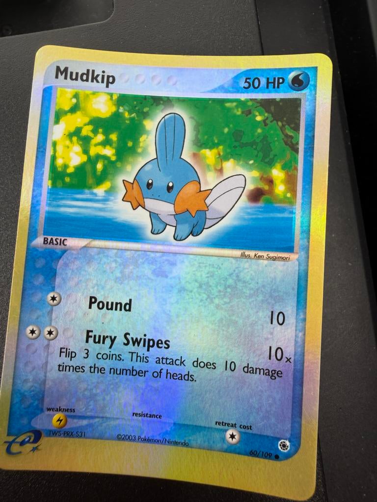 Mudkip Pokémon Kaart 2003 Holo Foil 60/109, Hobby en Vrije tijd, Verzamelkaartspellen | Pokémon, Ophalen of Verzenden, Gebruikt
