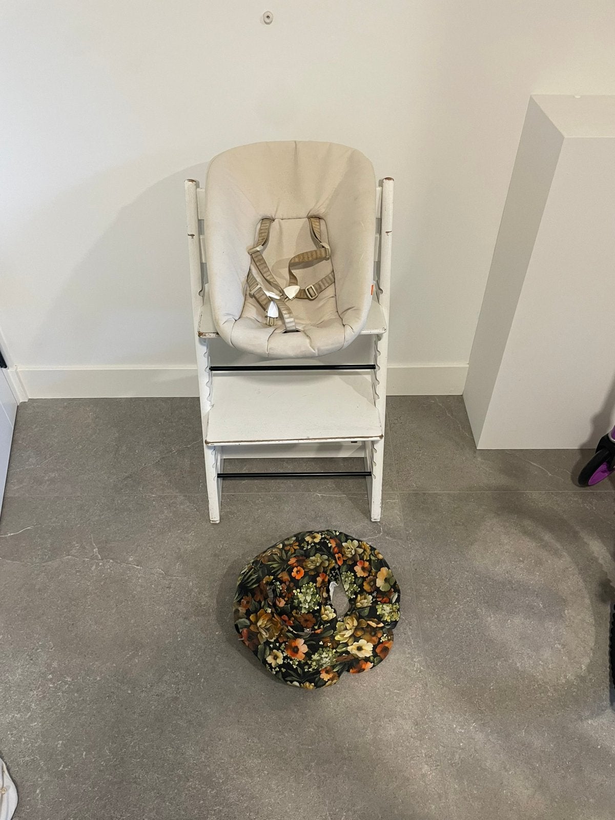 Stokke tripp trapp + newborn, Ophalen, Gebruikt, Meegroeistoel, Aanschuifbaar