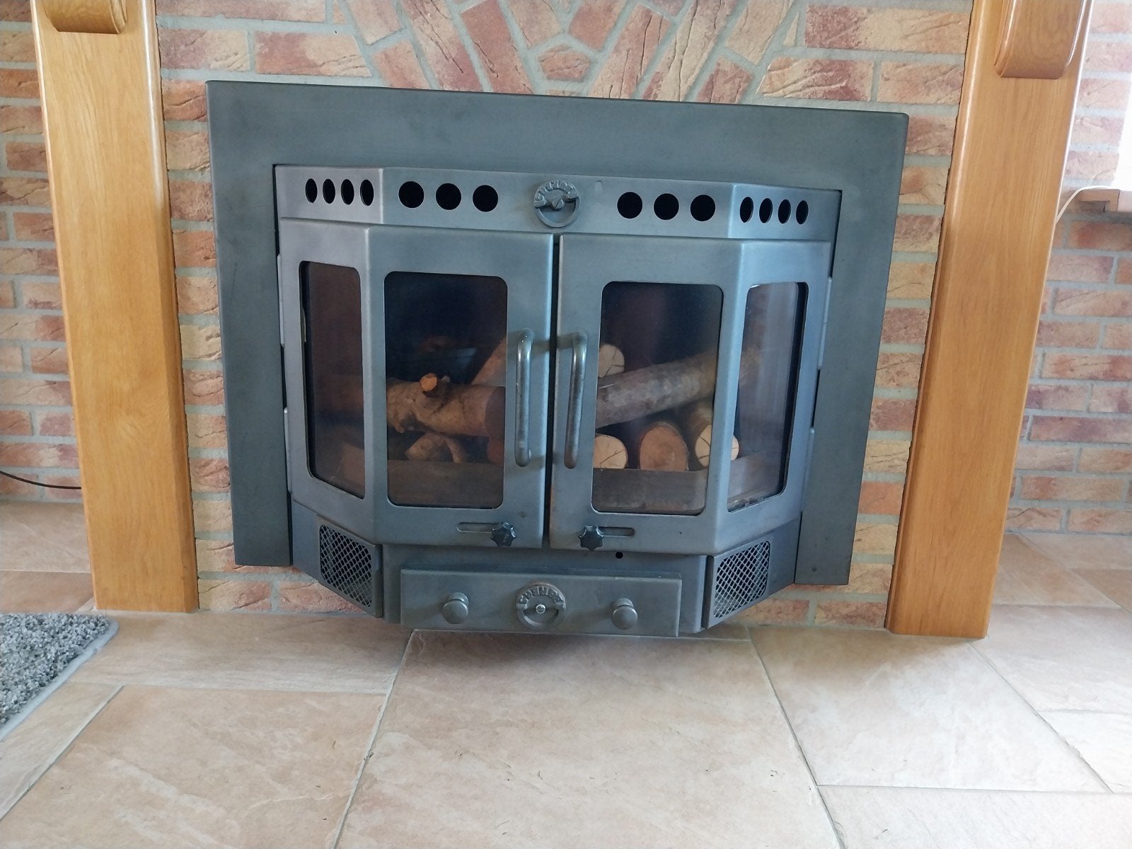 Houtkachel inbouw, Ophalen, Gebruikt, Inbouwhaard, Houthaard