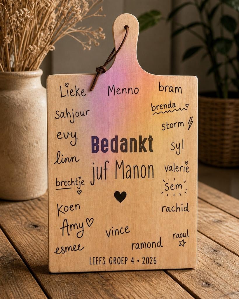 Tapasplank / borrelplank / serveerplank (foto, cadeau), Ophalen of Verzenden, Nieuw