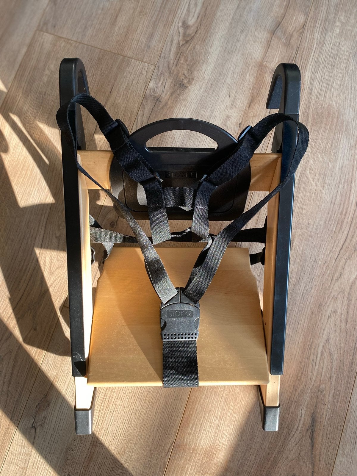 Stokke HandySitt opzetstoel met gordel – nette staat, Ophalen of Verzenden, Zo goed als nieuw, Hangstoel, Aanschuifbaar