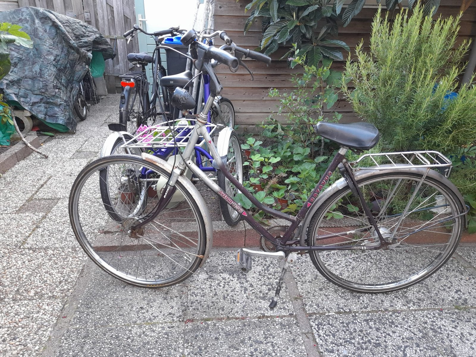 Damesfiets Grijs, Fietsen en Brommers, Ophalen, Gebruikt, Schijfrem, Overige merken